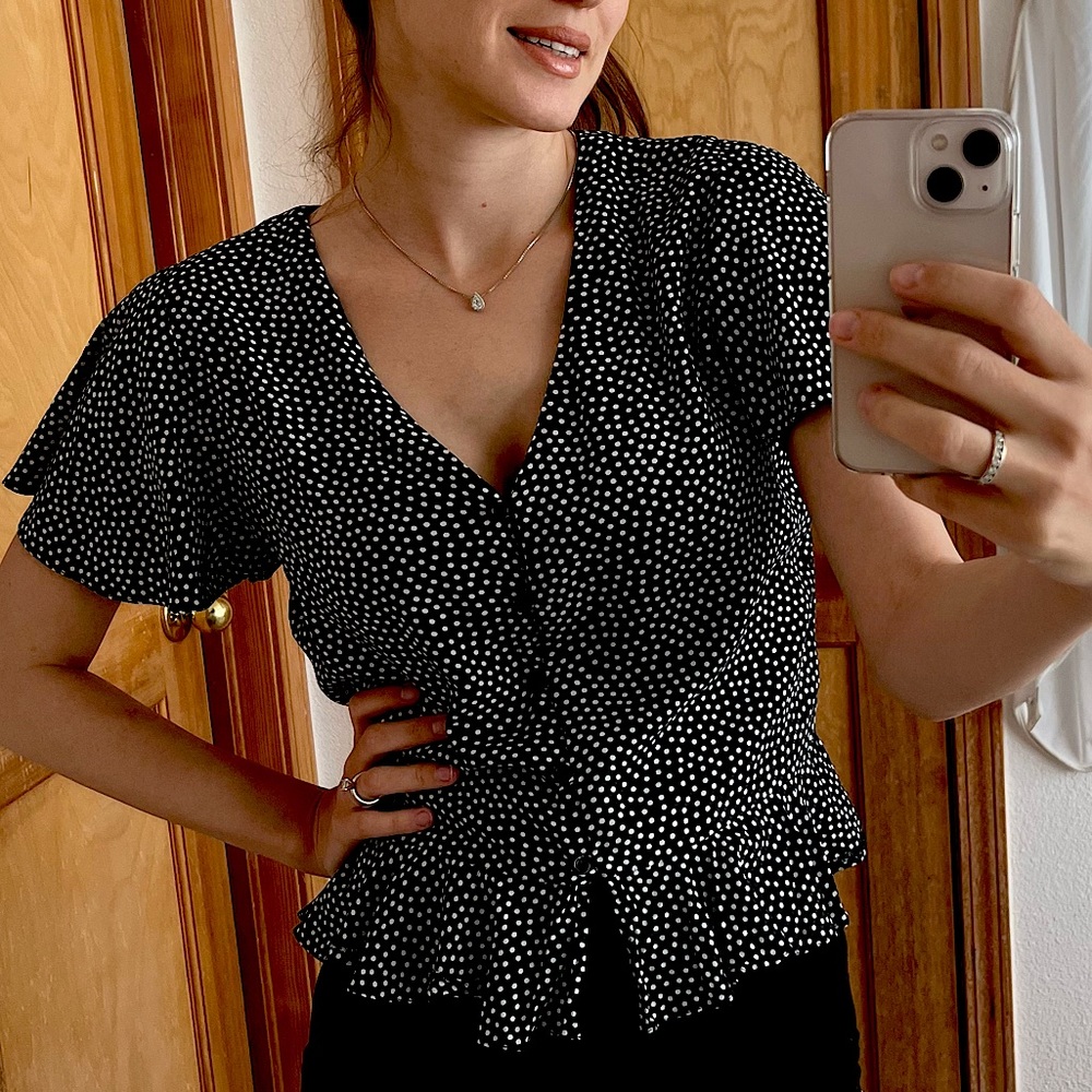 Vintage polkadot blouse